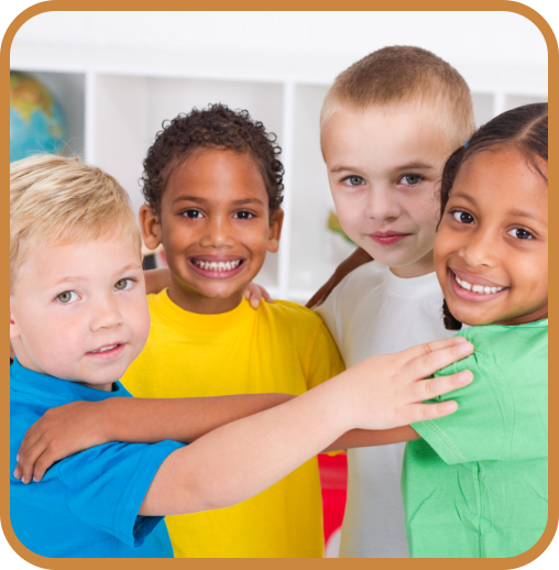 group og kids hugging each other